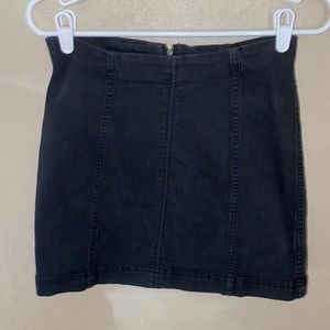 Free People black short pencil skirt